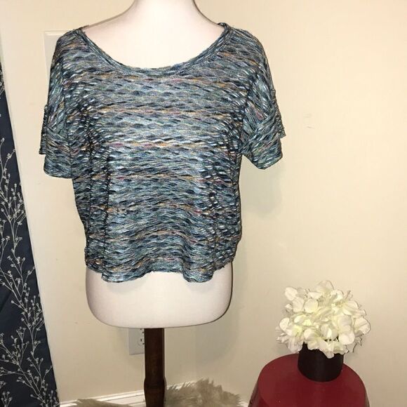 Free People Multi-Color Boxy Top - Picture 1 of 10